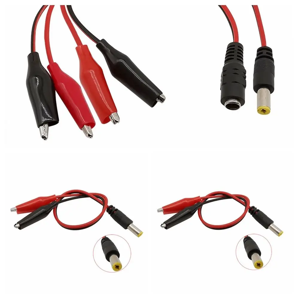 

DC Female Head DIY Dual Probe Electric Crocodile Clip Cable Lead Alligator Cilps Jumper Wire