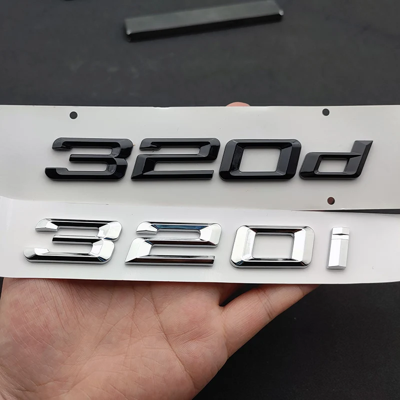 3D ABS 로고 엠블럼 문자 자동차 트렁크 스티커, BMW E46 E36 E90 F31 액세서리, 316i 318i 318d 320i 320d 325i 325d 330i 330d