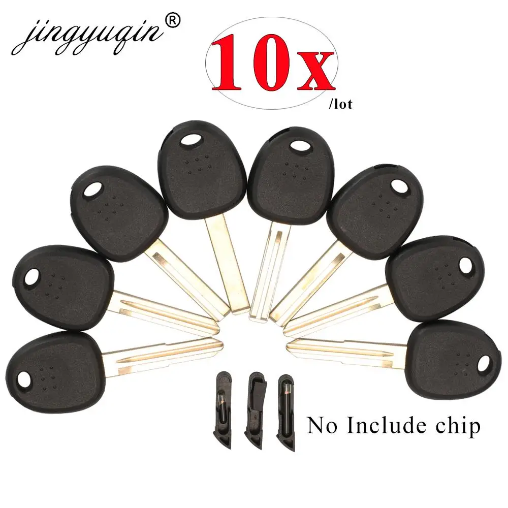 

jingyuqin 10pcs Car Transponder Key Shell For Hyundai Accent Sonata NF Elantra Accent Coupe Getz H-1 Lavita TiburonTucson Verna