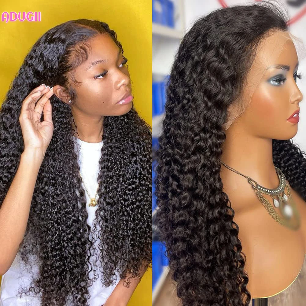 

Deep Wave Wig Lace Wig Peruvian Remy Hair 30 Inch Human Hair Closure Wigs For Women Curly Hair Transparent Lace Front Wig