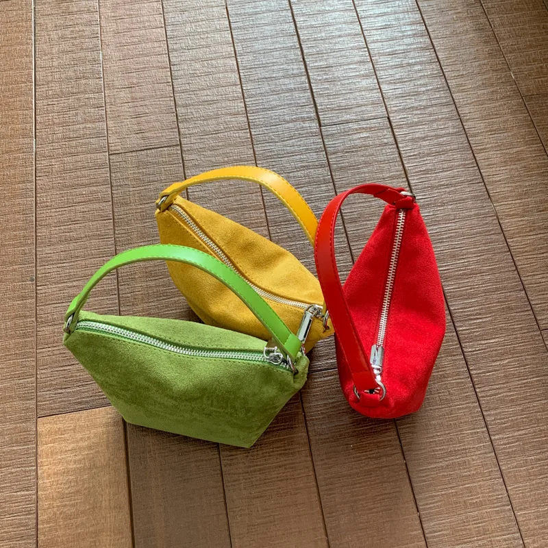 Trendy Suede Crossbody Bag Women's Shoulder Bag Underarm Bag Small Batch Design Autumn Winter New Style Handbag Fashionable