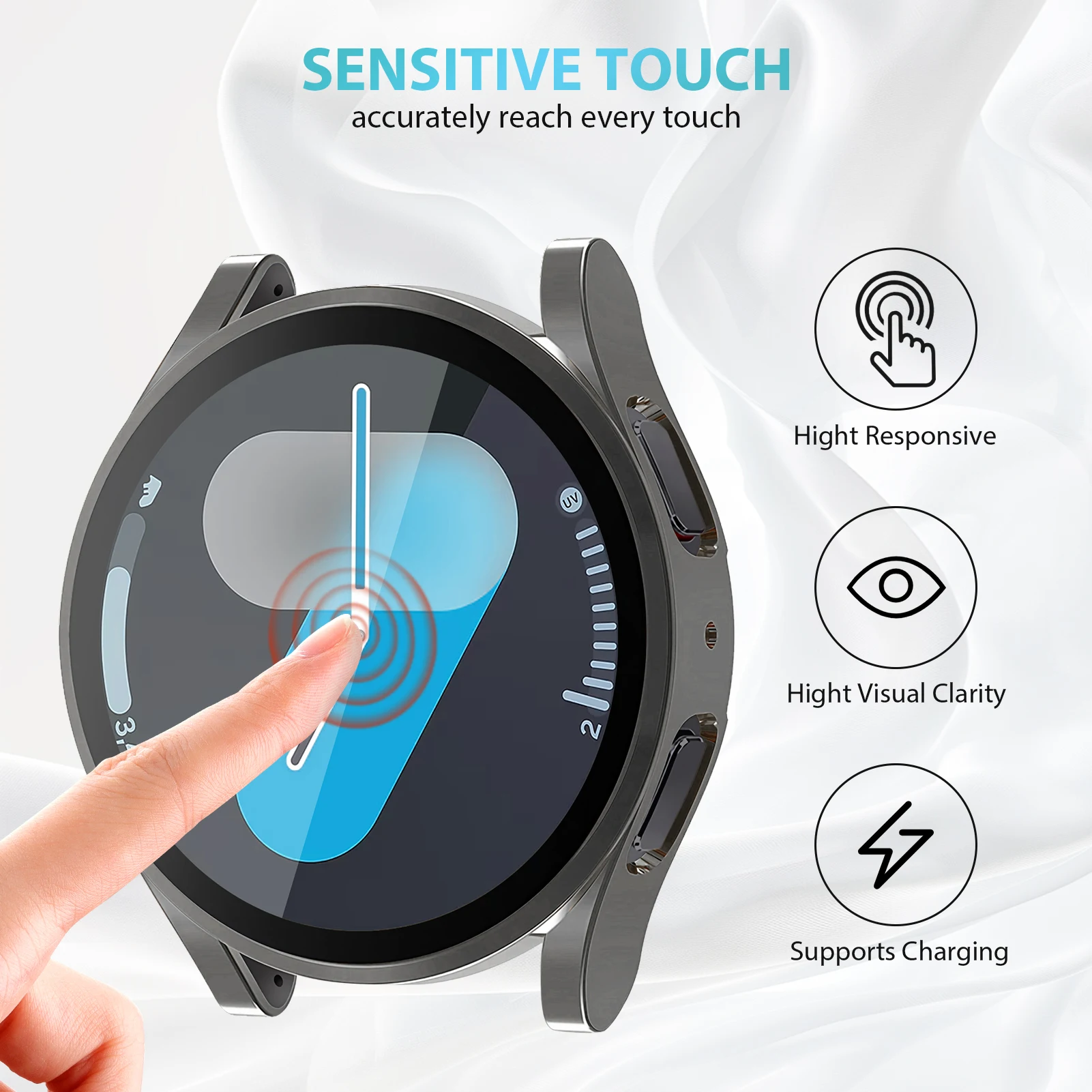 Silicone TPU Bumper Protector Case with Screen Protection