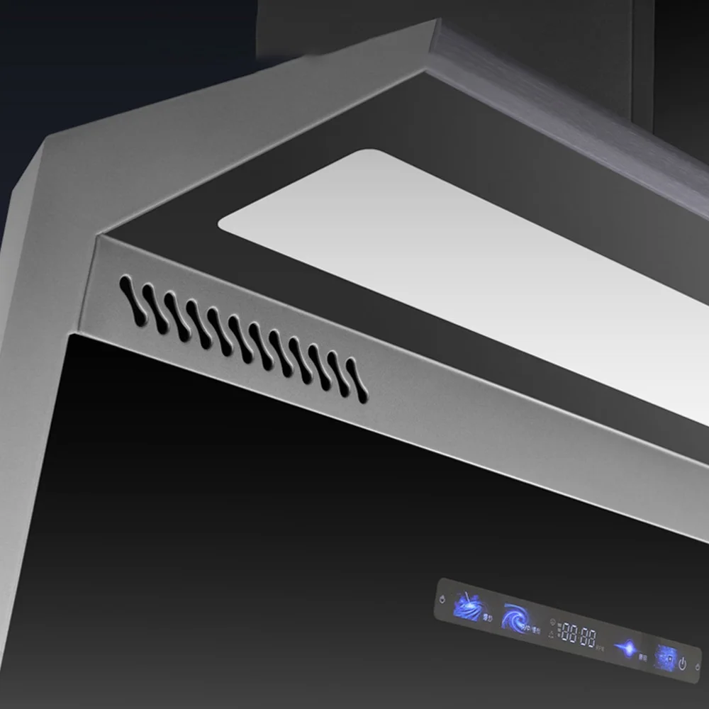 Household Large Suction Kitchen Extractor Hood Automatic Cleaning Range Hood Exhaust Campana Extractora