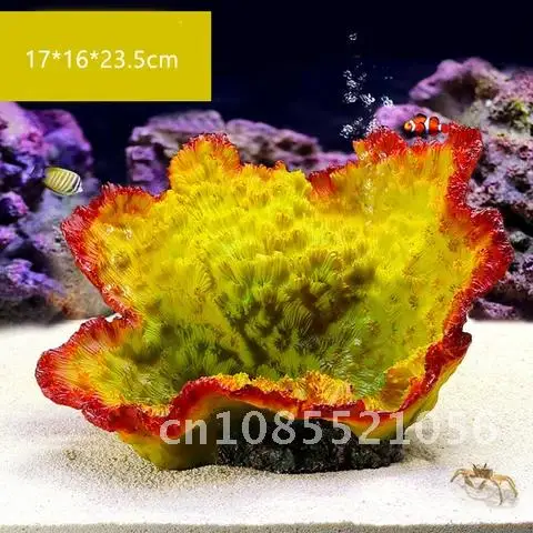 

Artificial Colorful Resin Coral Ornaments Simulation Water Plant For Fish Tank Landscape Decoration 1PC Aquarium