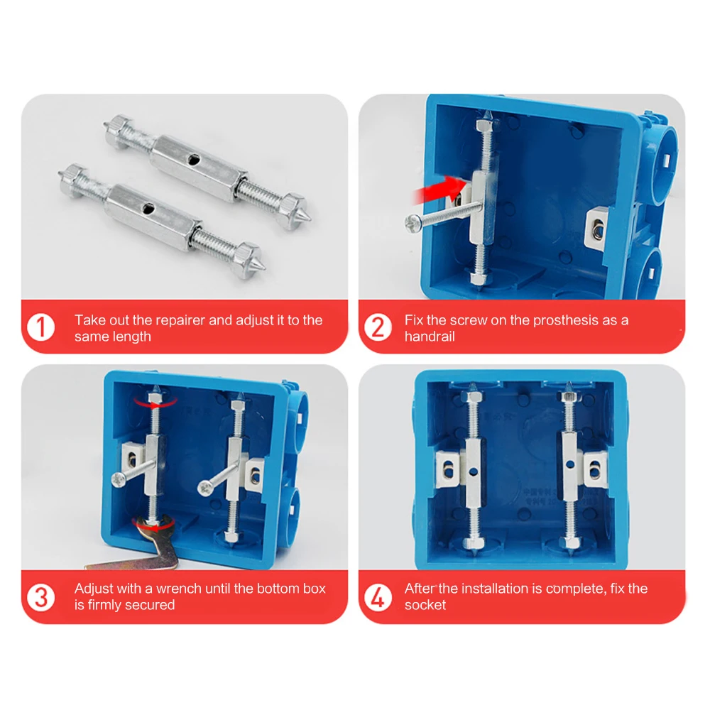 118/86 Type Switch Socket Cassette Screws Support Rod Wall Mount Switch Box Internal Repair Kit Stash Struts Repair Tools 10Pcs