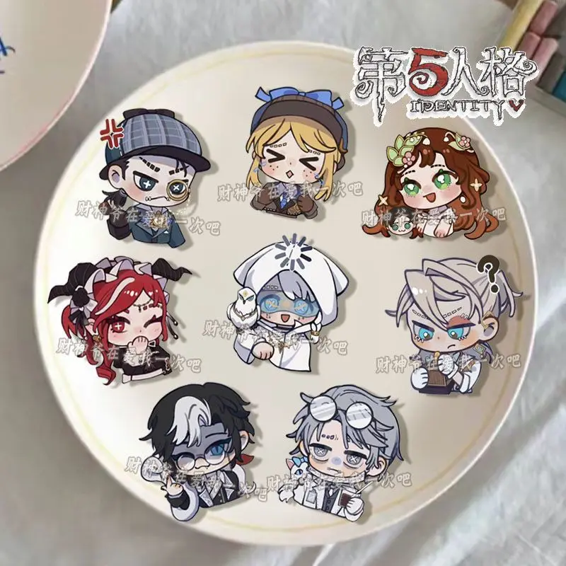 8Pcs Anime Identity V Badge Spilla Pin Luca Balsa Fotografo Vestiti Zaino Decorazione Risvolto Etichetta Petto Personalizzata