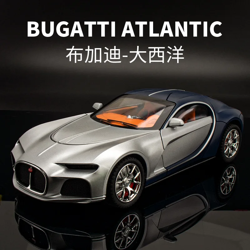 1:24 Bugatti Atlantic Toys Modello Di Auto Luxury Sport Car Lega Diecast Simulazione Sound Light Veicolo Per Ragazzi Regalo Di Natale A625