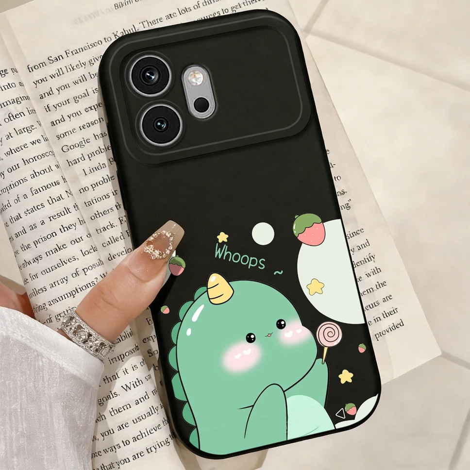 Multicolor Hearts Print Liquid Silicone Soft Shockproof Protective Phone Case