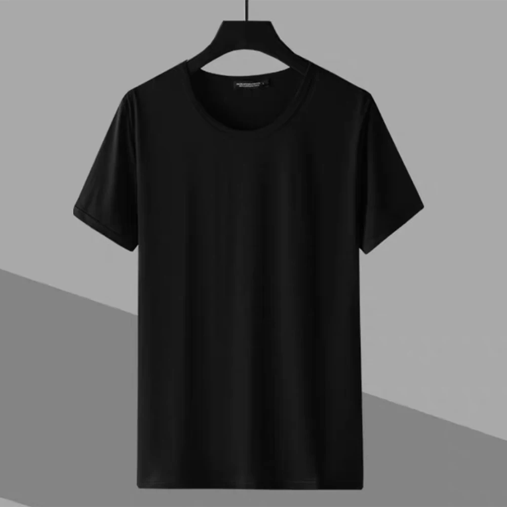 

Fashion Men Round Neck Solid Summer Short Sleeve Basic Causal T-Shirts Casual Slim Fit T-Shirt Tee Top Male Comfortable Clothes