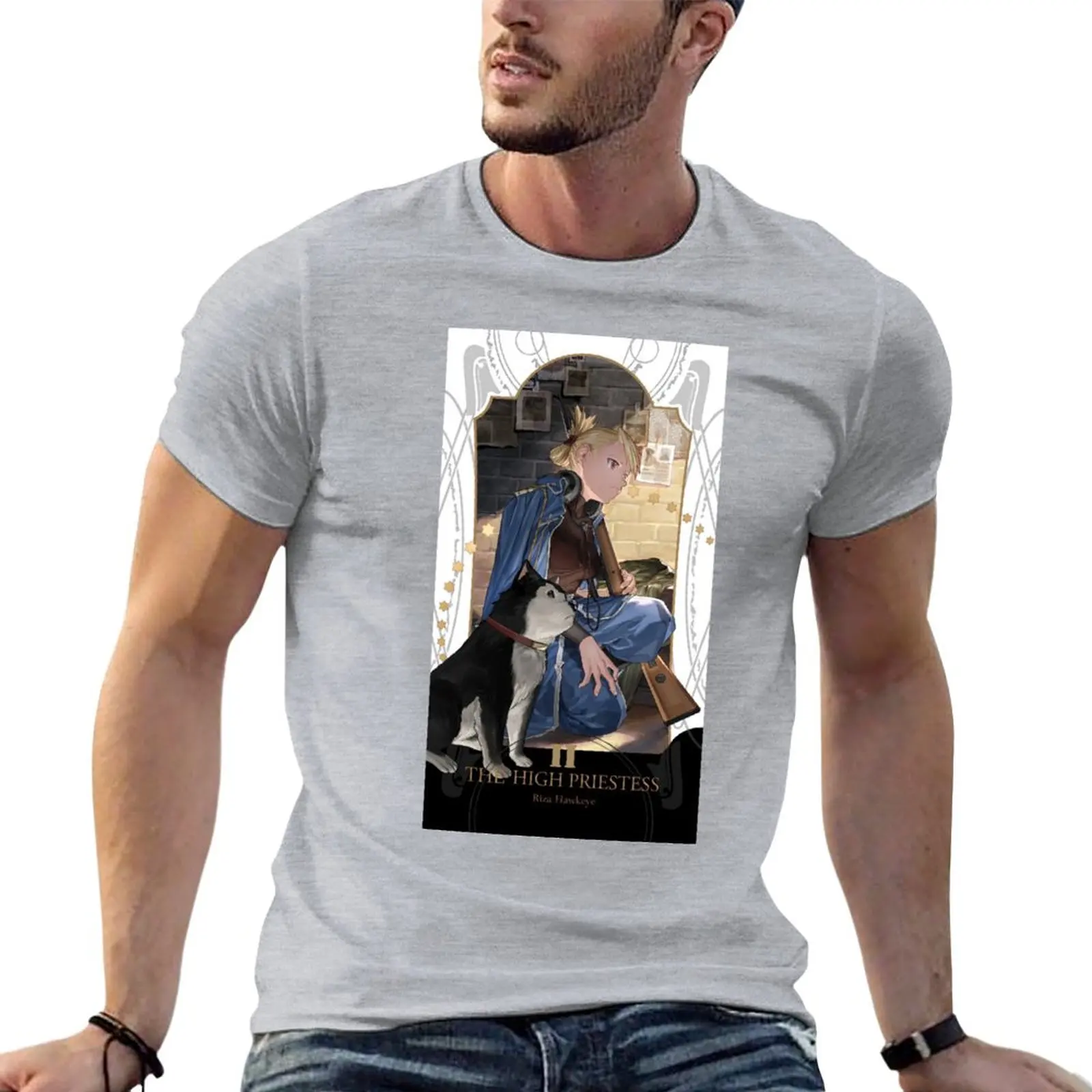 Fullmetal Alchemist Brothers-Riza Hawkeye T-Shirt Abbigliamento Estetico Tees Abbigliamento Uomo