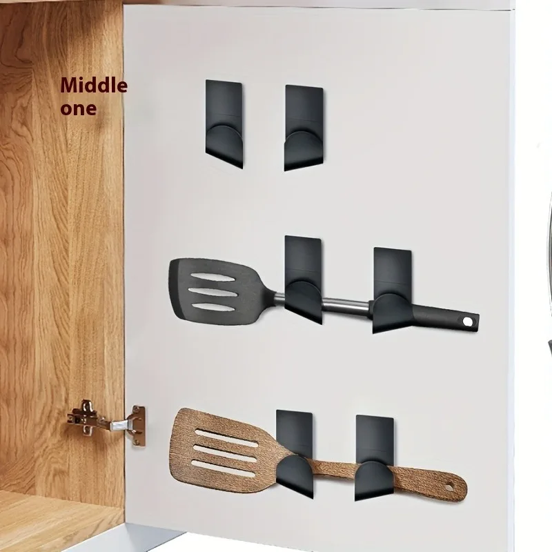 Pot Lid Holder Self Adhesive Wall-Mounted Hanging Holder Cabinet Door Hook Pan Pot Lid Organizer 12PCS Kitchen Storage Rack