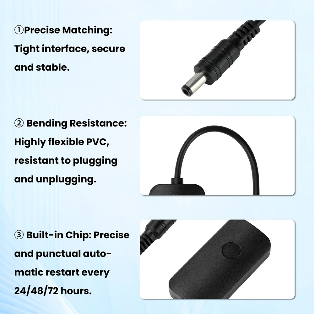 DC 9-12V Router Automatic Reset Line Timing 24/48/72 Hours Automatic Power-off Home Switch Controller Line DC5.5x2.1mm Interface