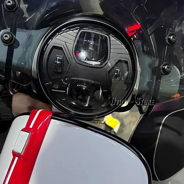 LED Headlight Assembly Black Chrome For Vespa GTS300 GTS 300 gts300 Motorcycle Headlamp Light Accessories