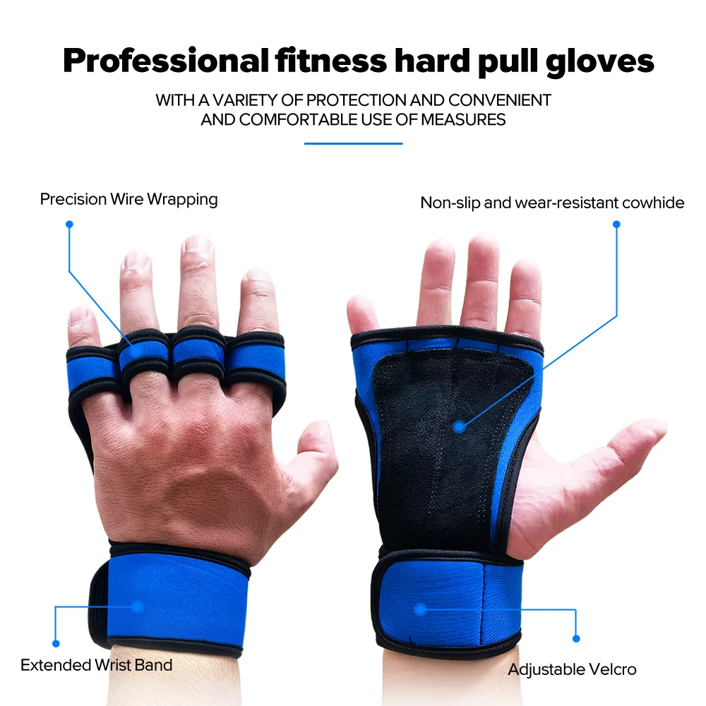 Weight Lifting Gloves with Wrist Support, Work Out Gloves, Gym Gloves - Great for Cross Training, Pull Ups, Calisthenics and Gym