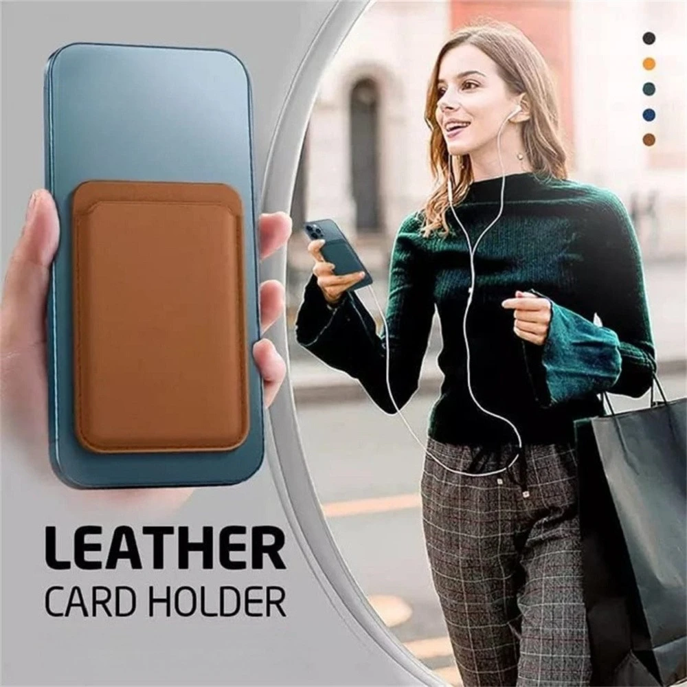 Magnetic Card Holder Leather Wallet Case For iPhone 16 15 Pro Max Wallet Leather Compatible For Xiaomi Card Holder with Magnet