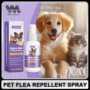 Flea Tick Prevention Spray for Dogs and Cats External Insect Repellent Mites Remover Non Toxic Pet Fur Insect Repellent Spray