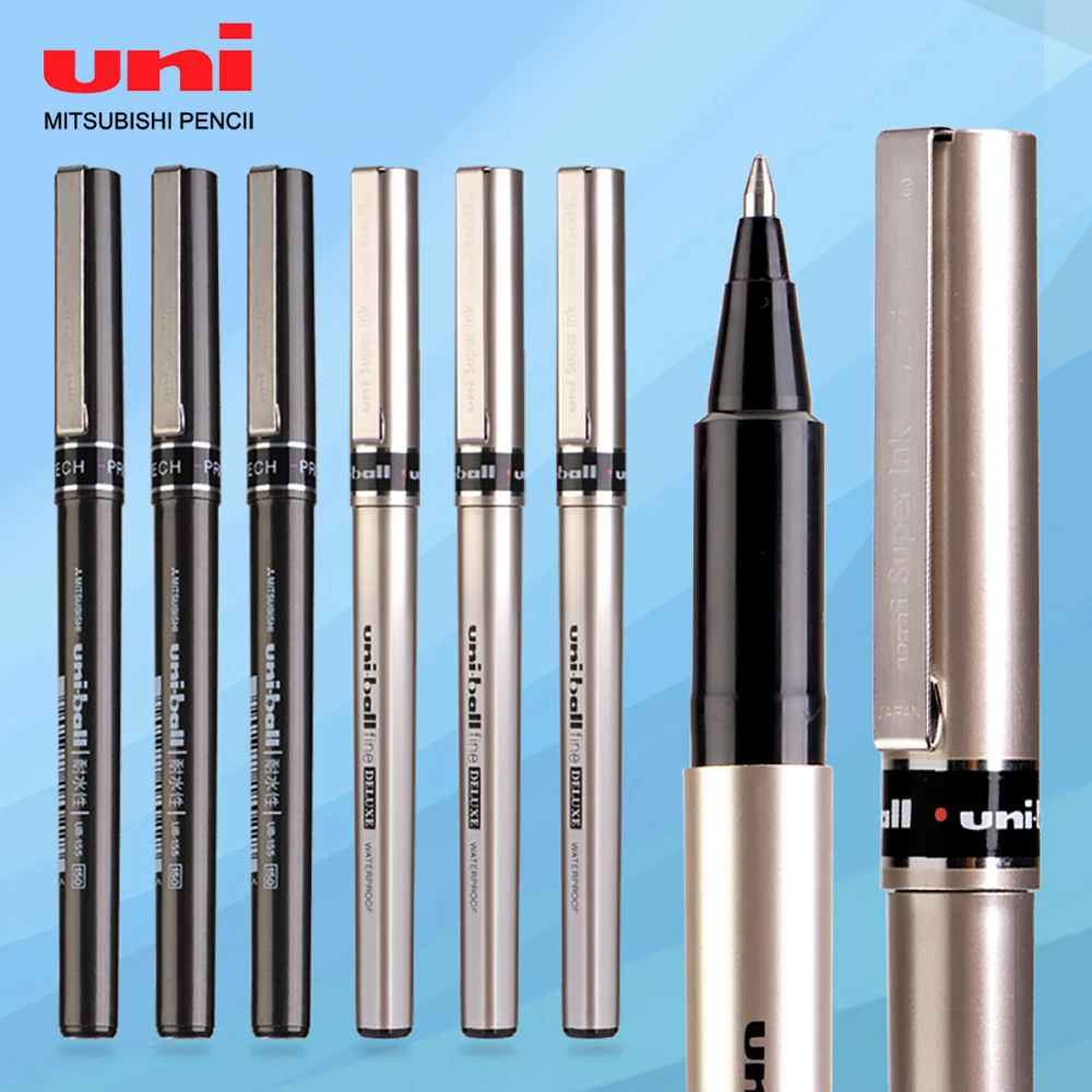 

1 Pcs UNI Gel Pens UB-155/UB-177 Straight Liquid Ballpoint Pen 0.5/0.7mm Student Exam Business Office Signature Pen Stationery