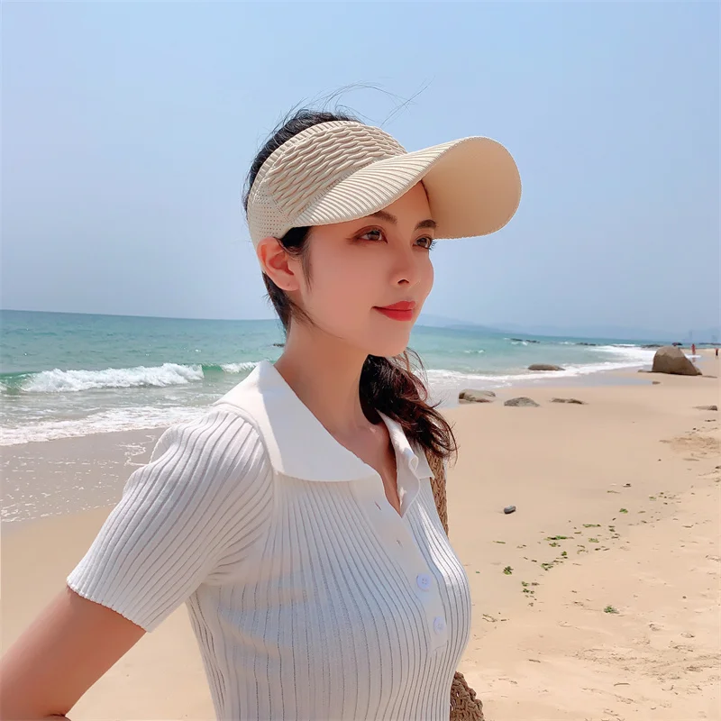 New 2022 Women's Cap Outdoor Sport Baseball Cap Breathable Empty Top Hat Visor Anti-UV Sun Hat Caps Girl Golf Tennis Hats cute baseball caps for women