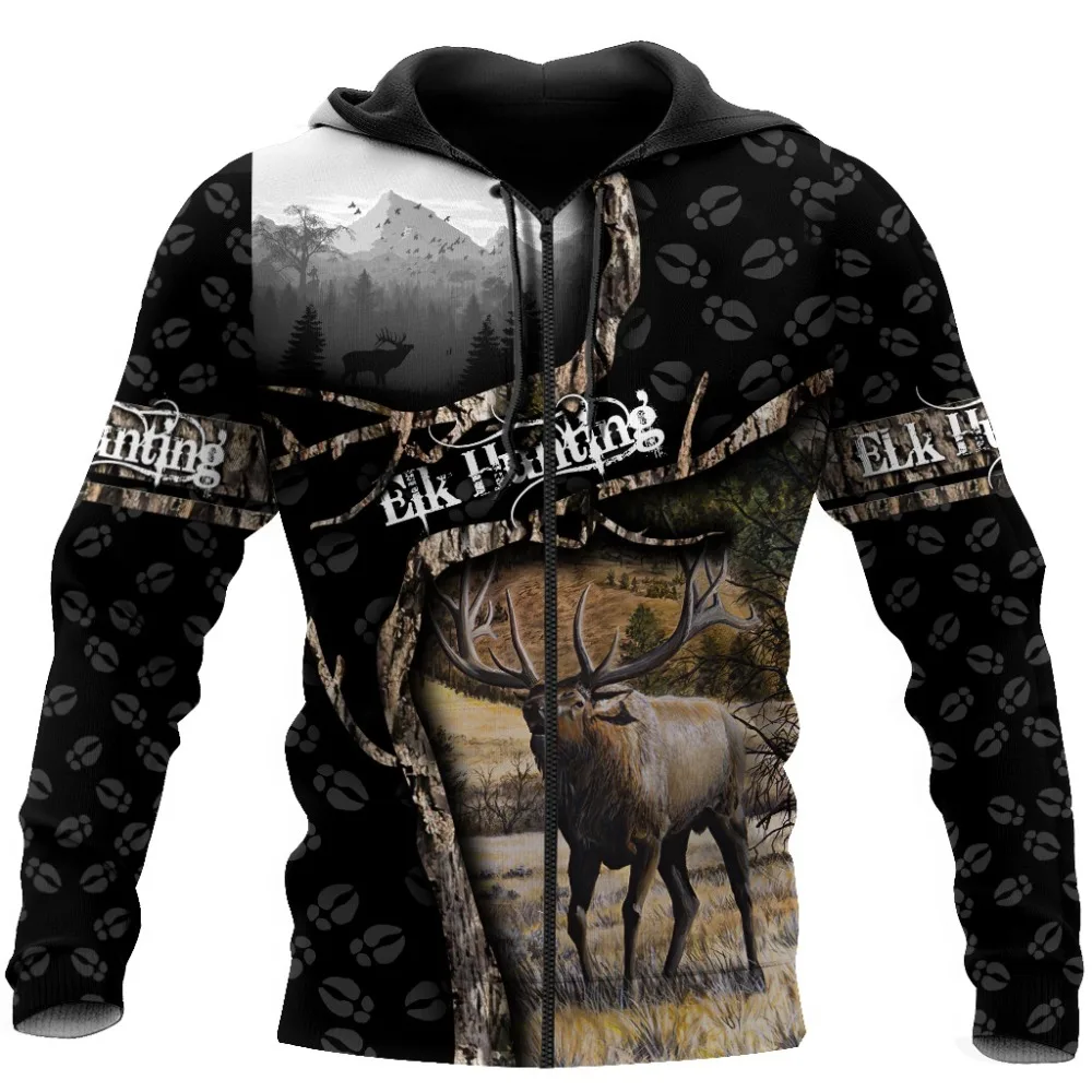 

Beautiful Elk Hunting 3D Printed Hoodie Animal Men Sweatshirt Unisex Streetwear Zip Pullover Casual Jacket Tracksuits