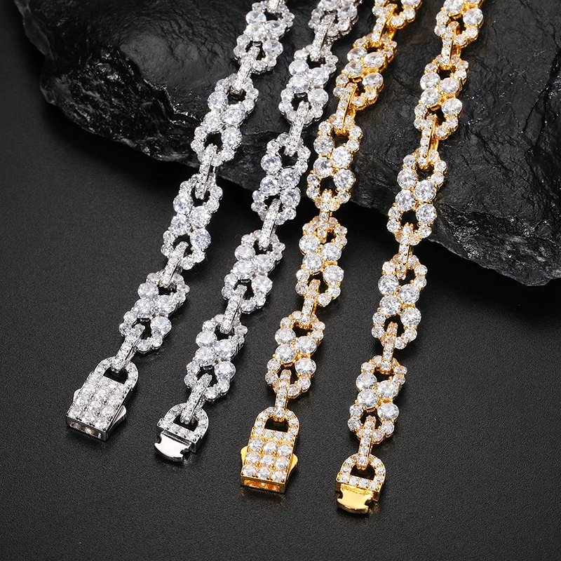 High Quality Unisex Woman 8 Figure VVS1 Moissanite Necklace 925 Silver For Men Hip Hop Jewelry