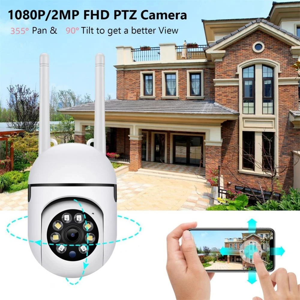 YCC365 Plus kamera Wifi bezprzewodowa kamera przemysłowa wykrywający człowieka na zewnątrz AI ochronny zabezpieczający CCTV z kamerą IP 1080P