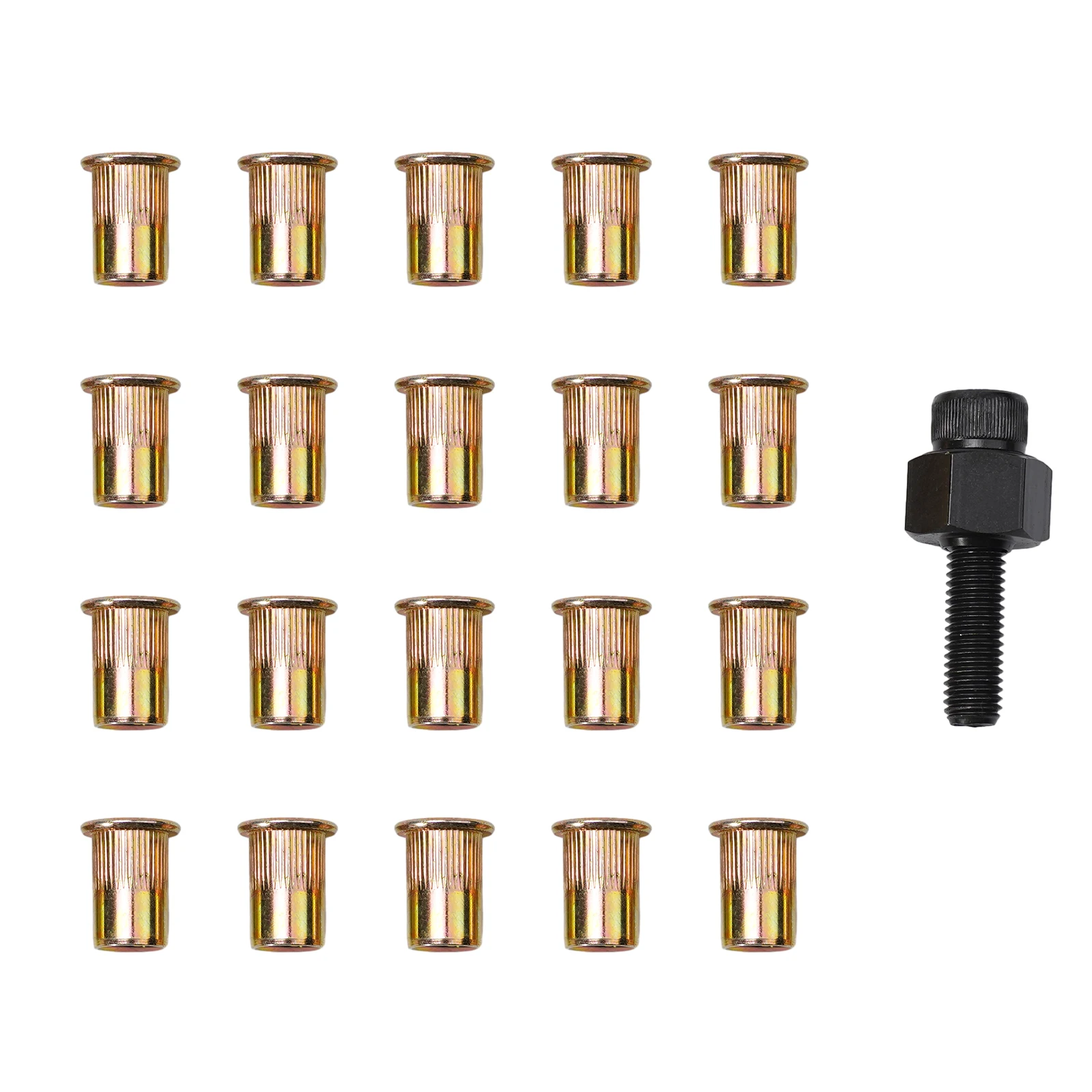 Description Picture 2 of item1PCS Hand Rivet Nut Head And 20pcs Iron Galvanized Nuts M3 For Hand Rivet Tool Belt With 20pcs Nut Hardware Fasteners