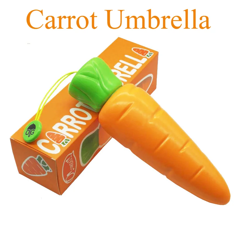 Children's Umbrella Radish Umbrella Cartoon Cute Carrot Wind and Rainproof Parasol Halloween Xmas Gifts for Kid Toddler