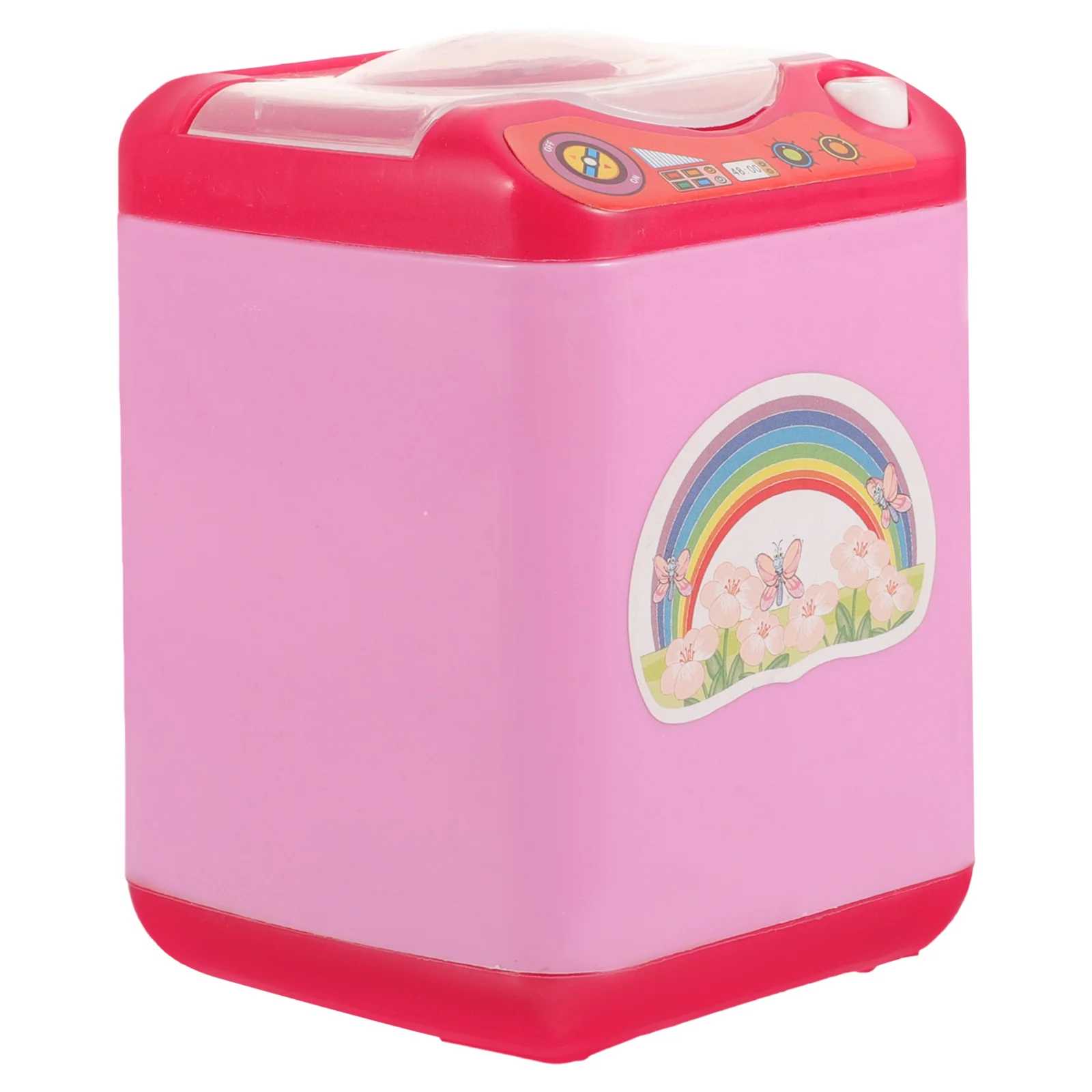 Electronic Toy Washing Machine Child Toys for Toddlers Mini Home Appliance Plastic Puff 2