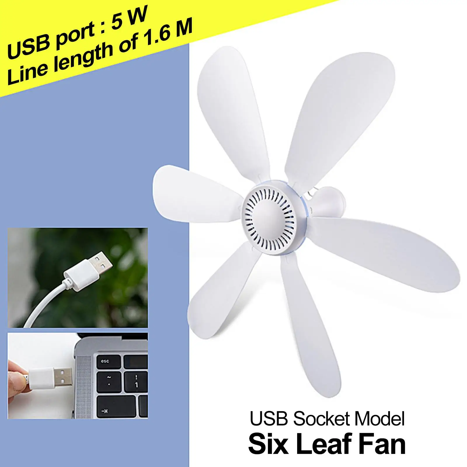 Modern Mini Usb Ceiling Fan Usb Power Hanging Air Cooler Household