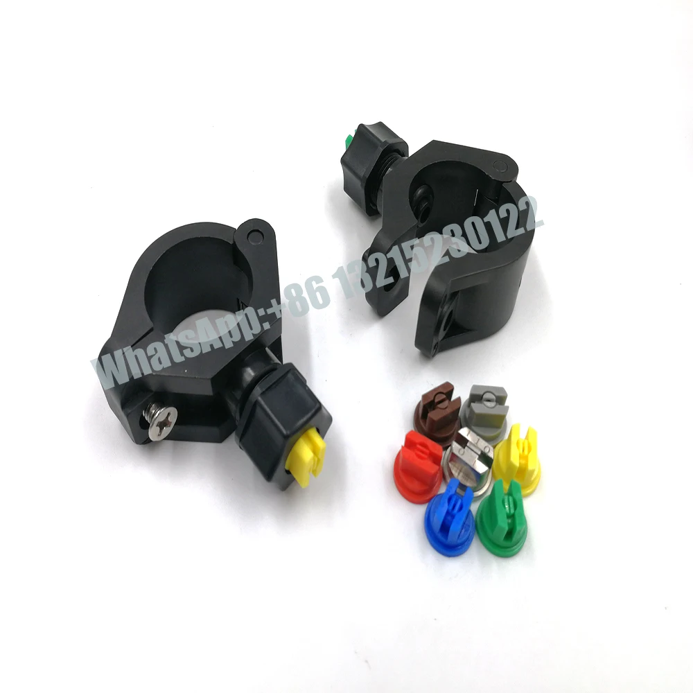 Garden Spray Nozzle Plastic Eyelet Clip Nozzle Pipe Clamp Holders Fat Fan Spray Quick Release Agricultural Water Jet Irrigation Nozzle