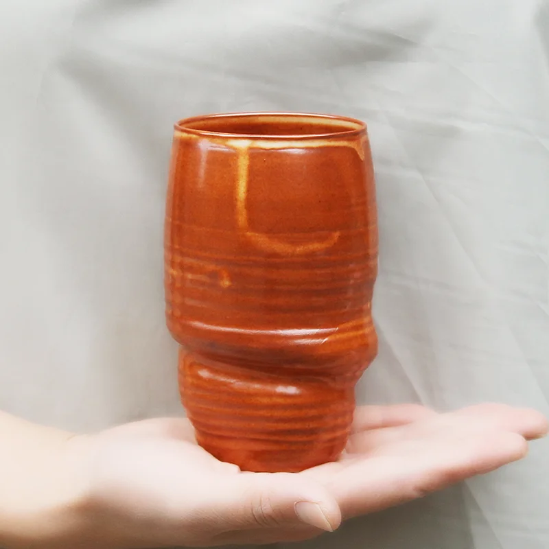 

Brownie Tumbler / Coffee Cup Jingdezhen Over 1310°C Reduced Flame Handcrafted Designer Ceramic Personal Tableware