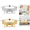 Round Chafing Dish Catering Food Warmer Catering Buffet Warmer Set for Soup 1
