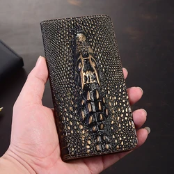 Grid Pattern Genuine Leather Magnetic Flip Wallet Phone Case for Tecno Pova Neo 3 (Gold)