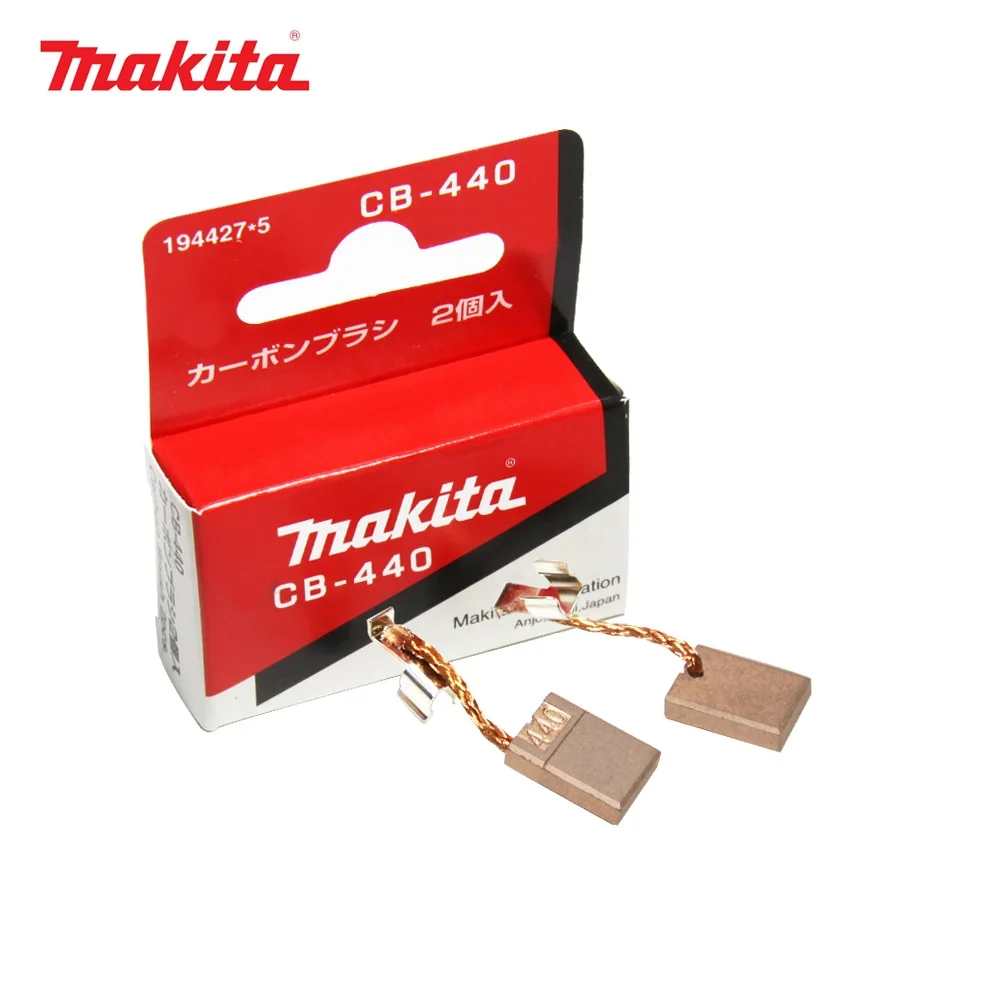 Original Makita CB440 Carbon Brushes 3x10x13.5mm Power Tools Spare Parts Electric Motors 194427-5 DHP458 DSC162 DSC191 DTD140 мяч гимнастический d65 см профессиональный original fit tools ft gttpro 65 двух ный