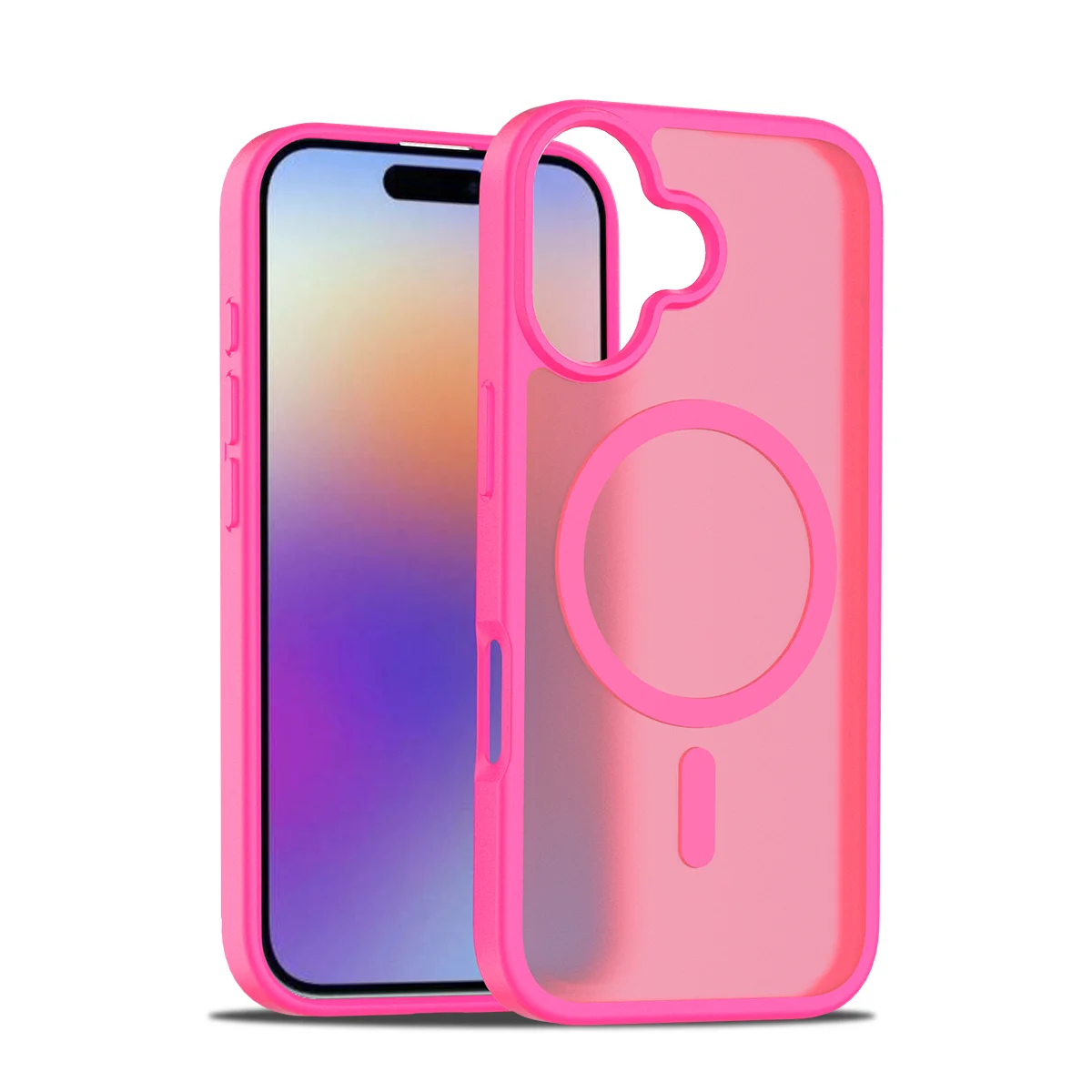 Transparent Shockproof Acrylic Case with Magnetic Wireless Charging Compatibility