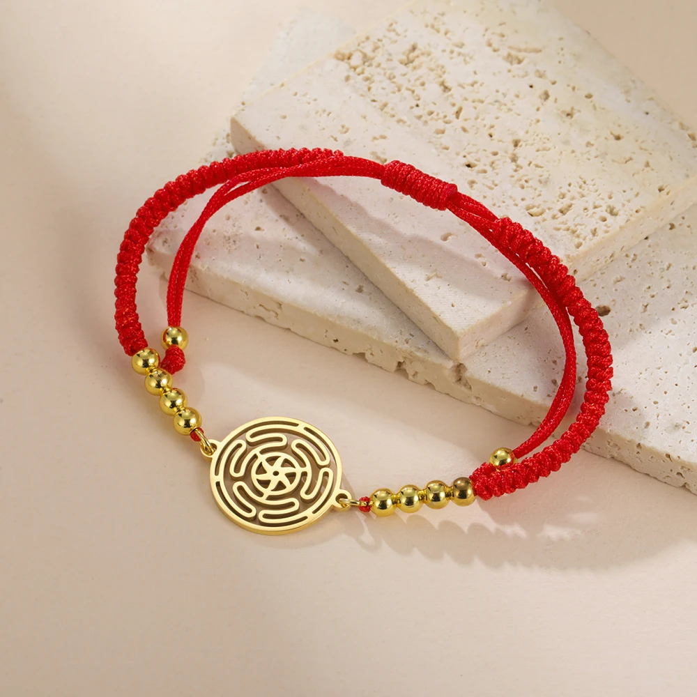Dawapara Rad des Hekate-Armbands, Wicca-Göttin, antiker griechischer Segen, Schutz, Wohlstandssymbol, Edelstahlschmuck – Detail 21