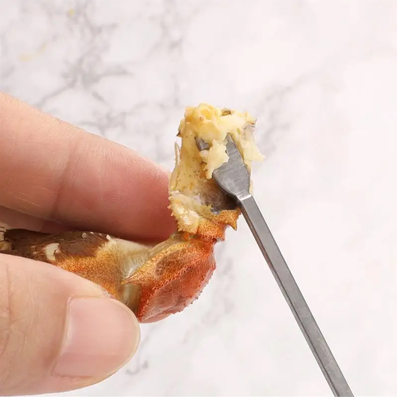 Crab Crackers And Tools 4 PCS Stainless Steel Crab Claws Picking Tools Anti-Slip Seafood Nut Cracker For Legs Kitchen