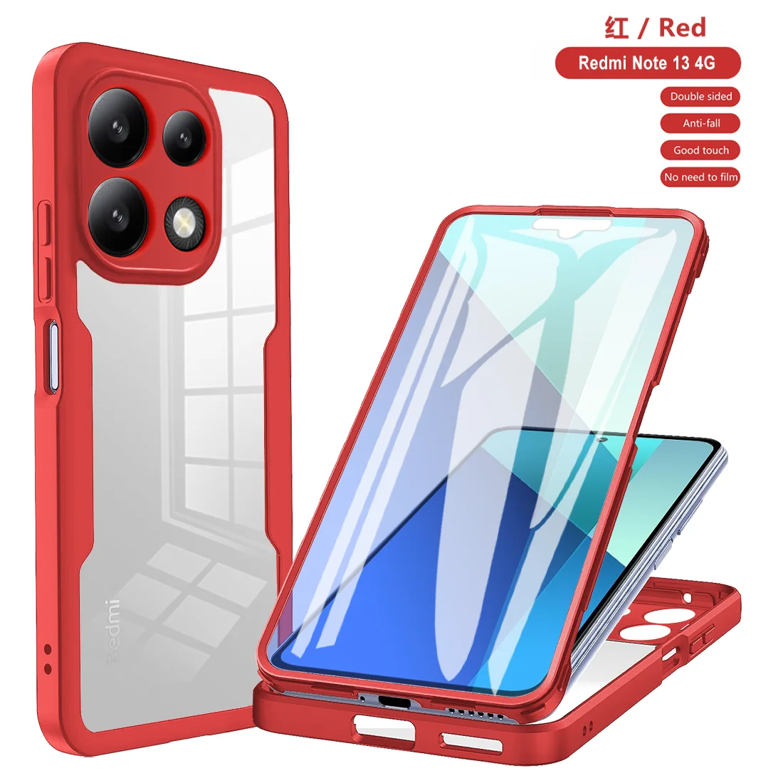 360° Double-Sided Full Screen Protection Phone Case - Clear Cover