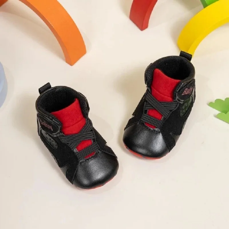 Baby Basketball Shoes 3 Colors High Top Casual Sneakers Soft Sole Anti-slip Infant First Toddler