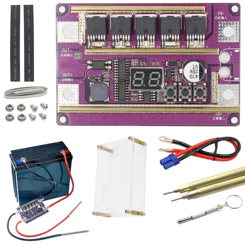 

Spot Welder Kit DIY LCD Display Spots Welding Machine Kit 99 Gears Power Mini Spot Welder Machine Various Welding Power Supply