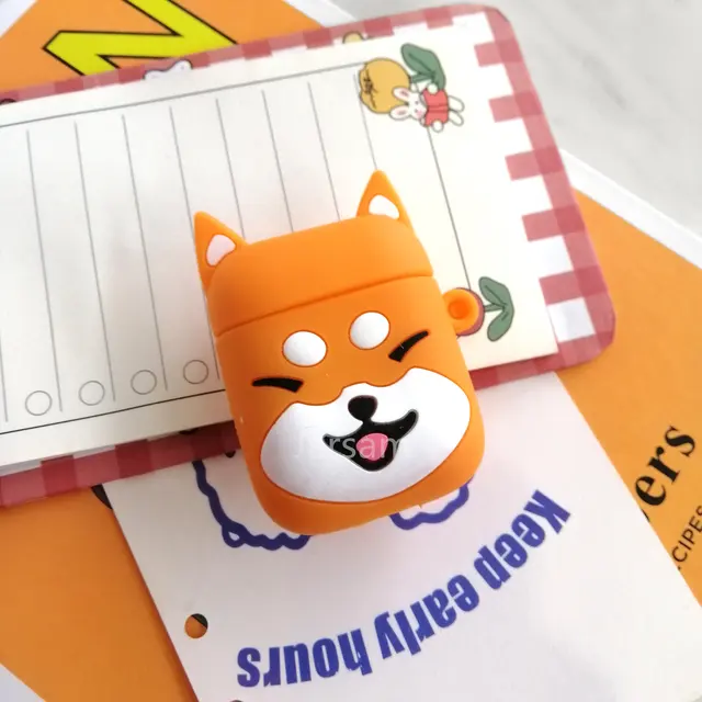 Cute Cartoon Silicone Cases For Airpods 1 2 Protective Wireless Earphone Charging Cover For Airpods case Orangedog