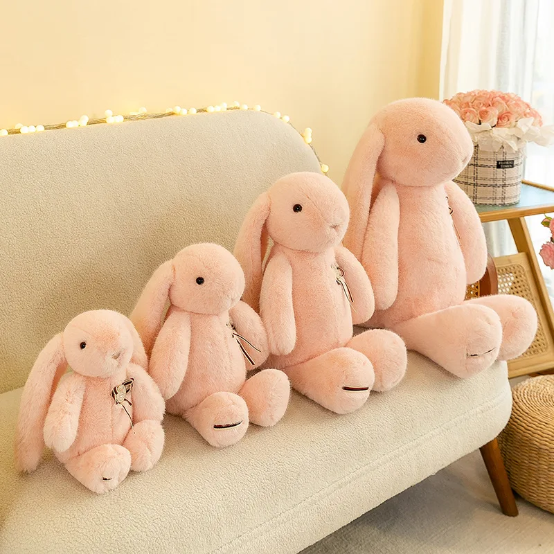 Cartoon Rabbit Plush Doll Kawaii Soft lop Plushies Stuffed Toys Real Bunny Doll Warm Bedroom Decor Birthday Gifts For Girls plush toys