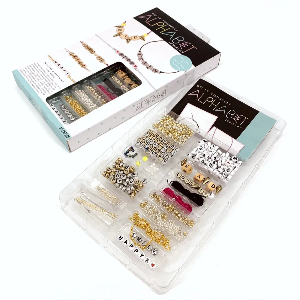 

Children Handmade DIY Alphabet Bracelet Personalized Beads Bracelet Making Kit Toys Gifts for Girls Friends