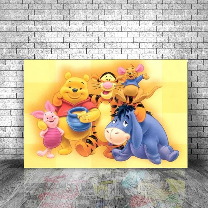 Disney Draw By Numbers Adult Winnie The Pooh Cartoon Characters DIY Digital Painting Anime Kids New Year Gifts Home Decor |