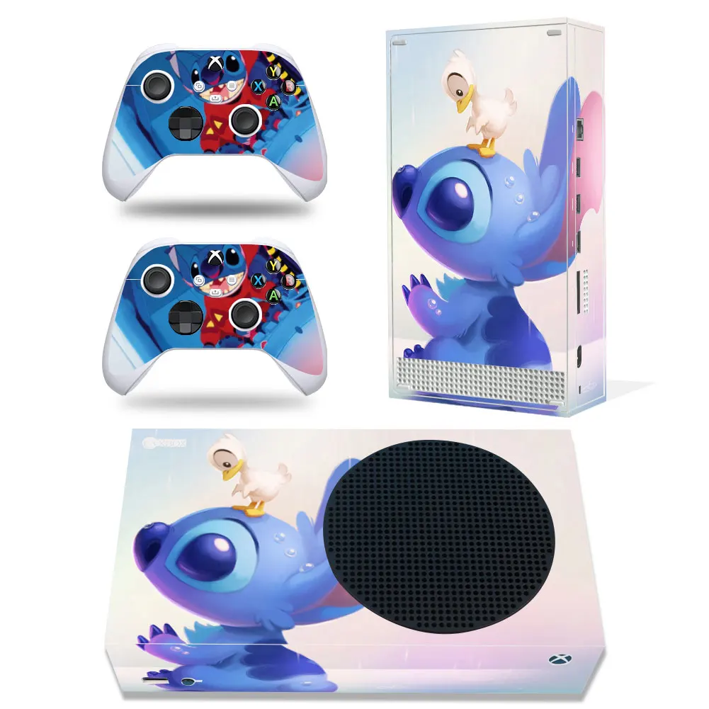 Disney Stitch Mickey Decal Cover for Xbox Series X Console and 2 Controllers Xbox Series X Skin Sticker Vinyl 