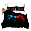 Gamer Duvet Cover for Boys Gaming Cool Games Gamepad Bedding Kids Teen Gifts Video Game Controller Modern Gradient Red and Blue 1