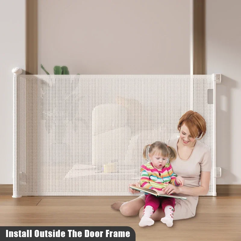 Retractable Safety Gate Baby Protection Guard for Home Stairway Indoor and Outdoor Usage