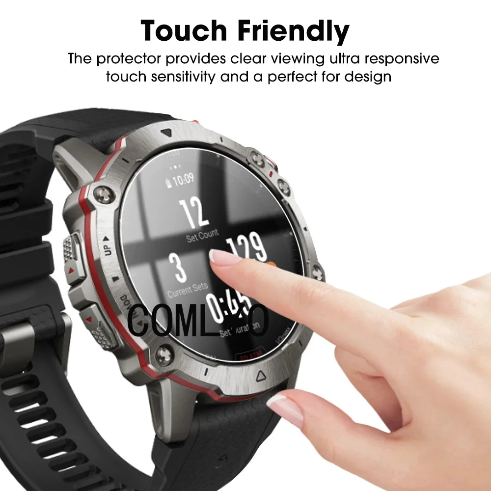 5個パック強化ガラスamazfitファルコンスマートウォッチガラス