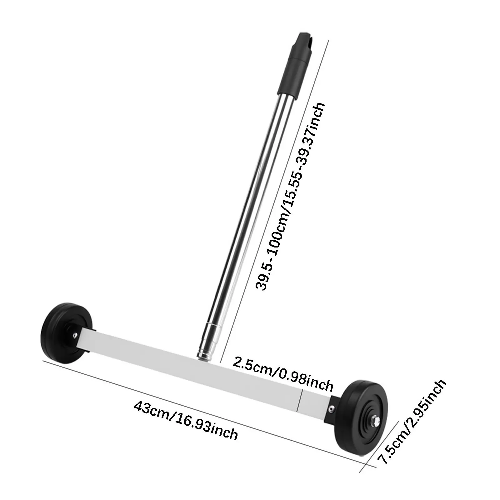 Magnetic Pick up Sweeper Practical Adjustable Handle Rolling Magnetic Floor Sweeper Metal Debris Collector for Yard Garage - 5