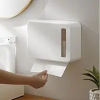 Tissue Paper Cover Box Attached Paper Towel Dispenser Storage Case for Apartment 1